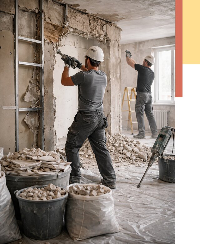 Демонтажные работы в Солнечногорске от 2810 руб. — услуги и цена под ключ | ОТДЕЛОЧНИК-Слн