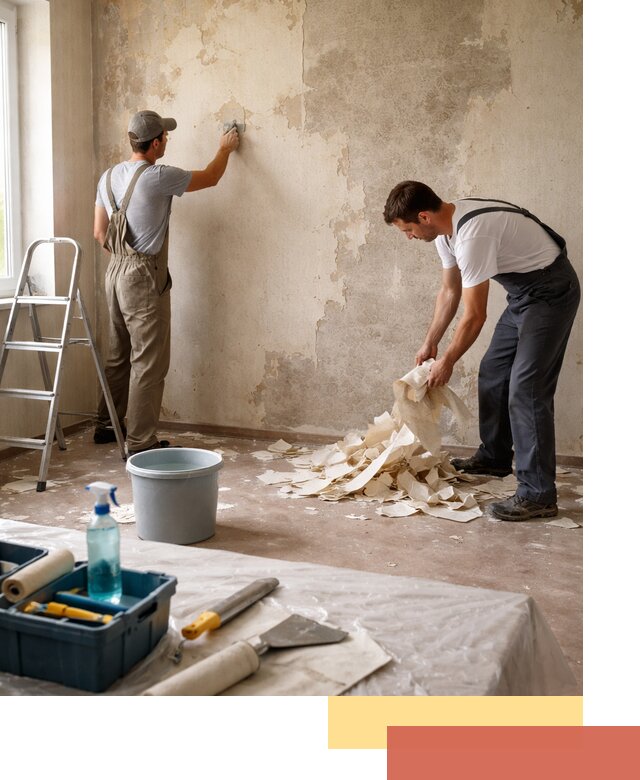 Снятие старых обоев в Солнечногорске быстро и качественно