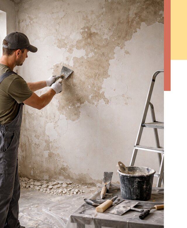 Снятие старой шпаклевки в Солнечногорске от 1925 руб. — быстро и недорого | ОТДЕЛОЧНИК-Слн