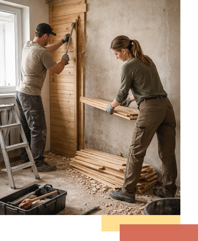 Демонтаж вагонки со стен в Солнечногорске — профессиональный демонтаж