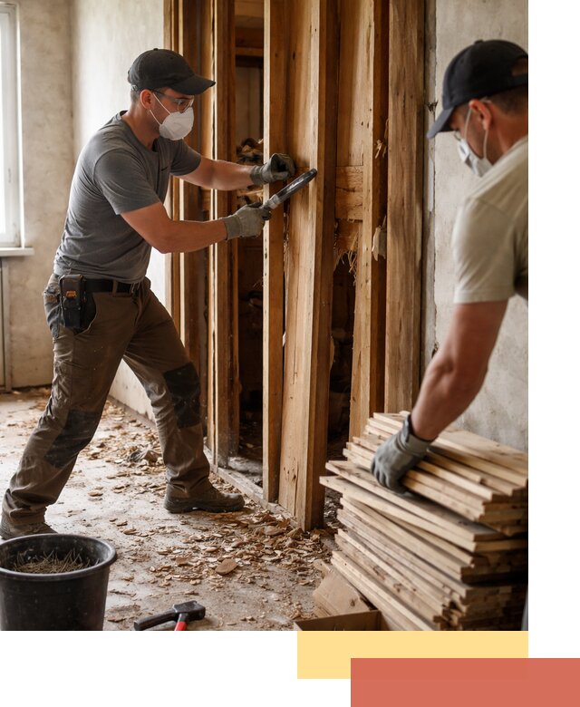 Демонтаж деревянных перегородок в Солнечногорске быстро и аккуратно