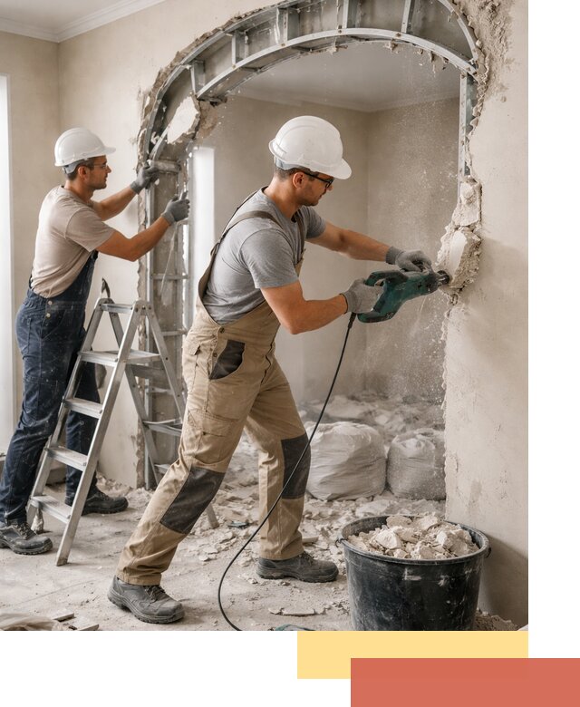 Демонтаж гипсокартонной арки в Солнечногорске быстро и аккуратно