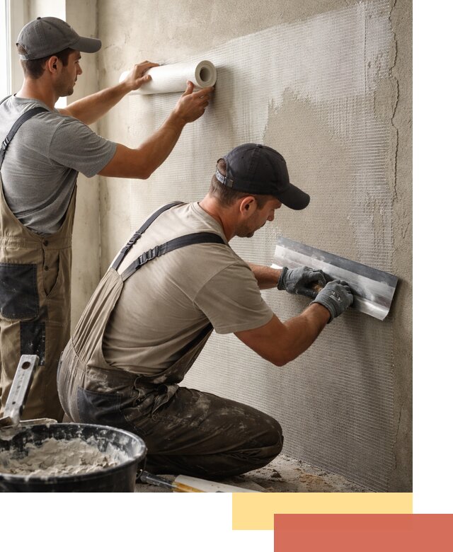 Армирование стен стеклосеткой в Солнечногорске для прочной отделки