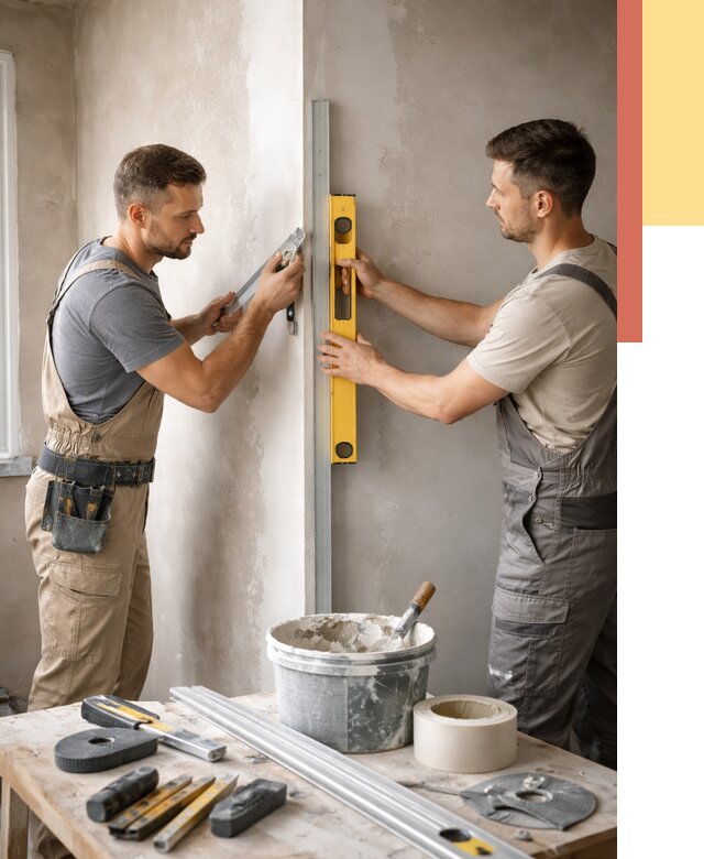 Выведение углов стен в Солнечногорске от 1925 руб. быстро и недорого | ОТДЕЛОЧНИК-Слн