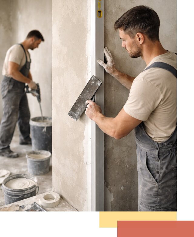 Выведение углов стен в Солнечногорске: монтаж и оштукатуривание