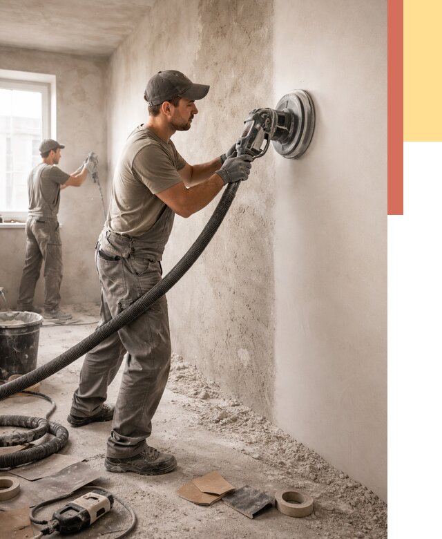 Шлифовка стен в Солнечногорске от 1249 руб/м2 — быстро и недорого | ОТДЕЛОЧНИК-Слн