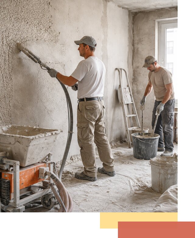 Машинная штукатурка стен в Солнечногорске — быстро и качественно