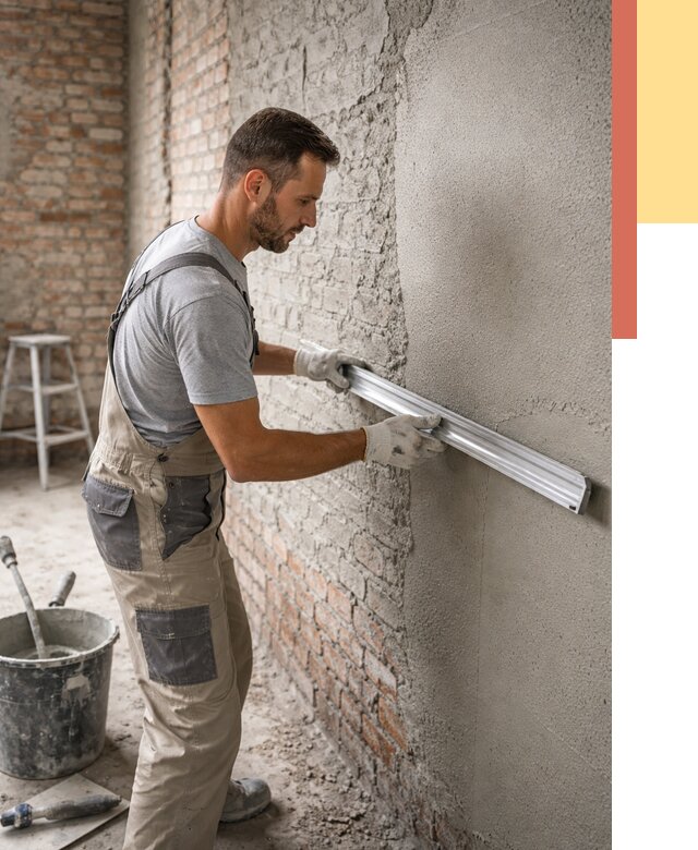 Штукатурка кирпичных стен в Солнечногорске от 4684 руб/м2 — быстро и недорого | ОТДЕЛОЧНИК-Слн