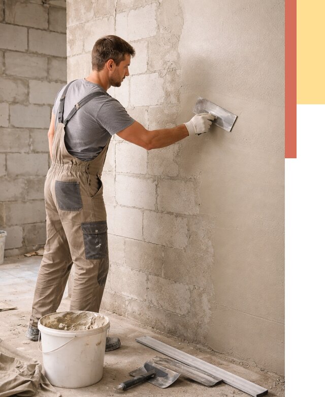 Штукатурка стен из газобетона в Солнечногорске от 2186 руб./м2 — быстро и недорого | ОТДЕЛОЧНИК-Слн