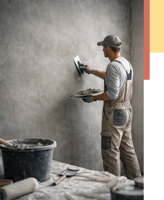 Декоративная штукатурка под бетон в Солнечногорске от 2602 руб./м² — нанесение под ключ | ОТДЕЛОЧНИК-Слн