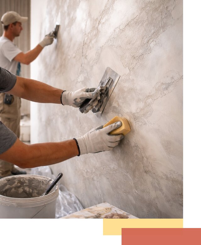 Декоративная штукатурка под мрамор в Солнечногорске для стен и потолков