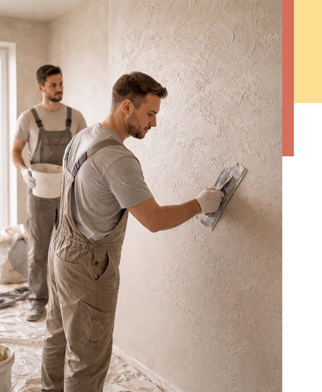 Фактурная штукатурка стен в Солнечногорске от 4371 руб./м² — заказать под ключ | ОТДЕЛОЧНИК-Слн