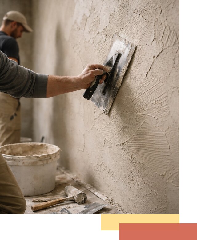 Фактурная штукатурка стен в Солнечногорске — монтаж, отделка, реставрация