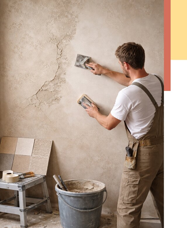 Ремонт декоративной штукатурки в Солнечногорске от 4684 руб. под ключ | ОТДЕЛОЧНИК-Слн