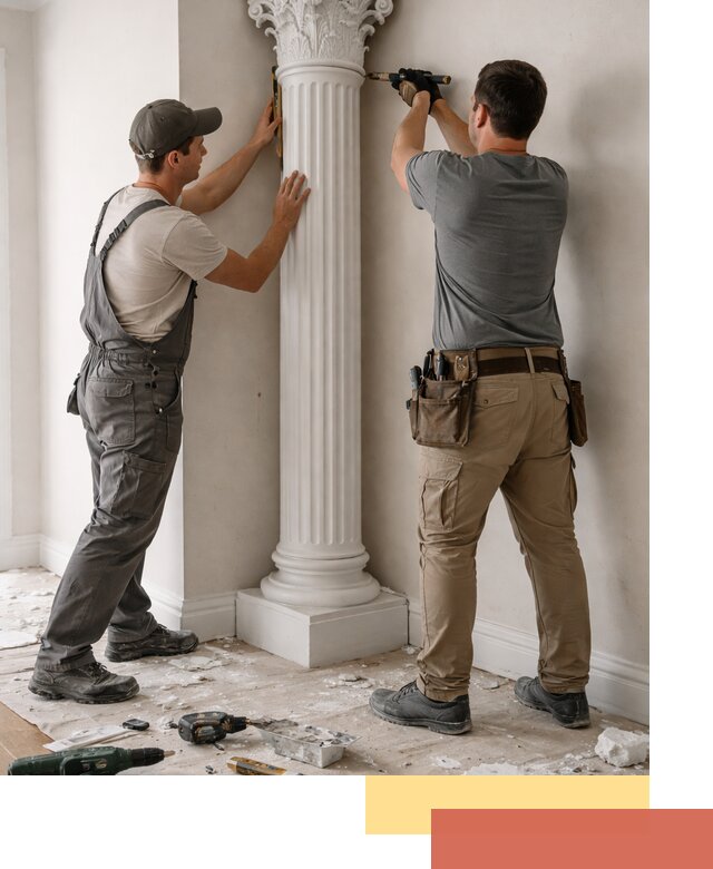 Установка декоративных колонн в Солнечногорске под ключ