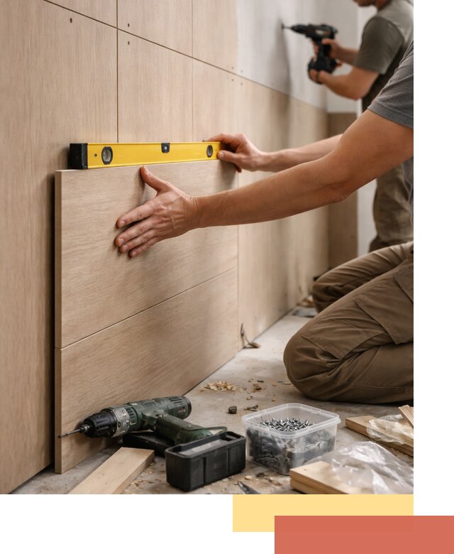 Профессиональный монтаж МДФ панелей на стены в Солнечногорске