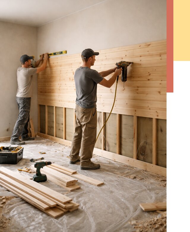 Монтаж деревянной вагонки на стены в Солнечногорске от 7806 руб. | Услуги монтажа вагонки | ОТДЕЛОЧНИК-Слн