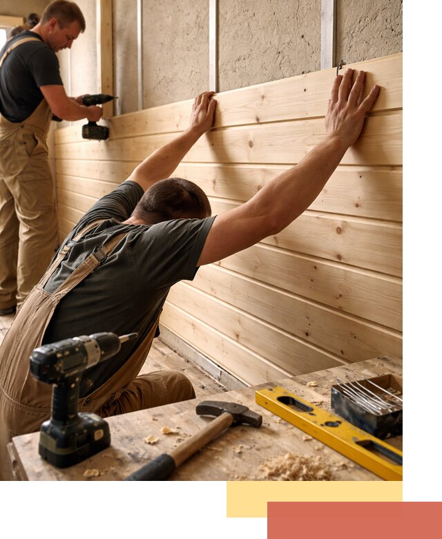 Монтаж деревянной вагонки на стены в Солнечногорске быстро и качественно