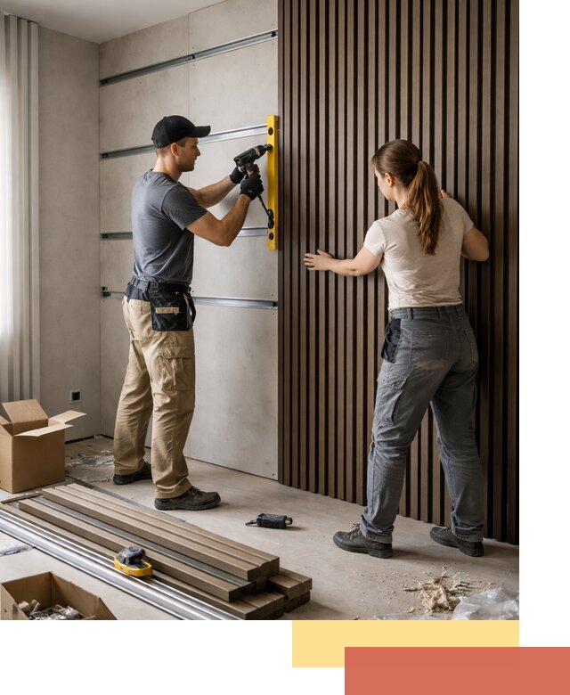 Монтаж реечных панелей на стены в Солнечногорске