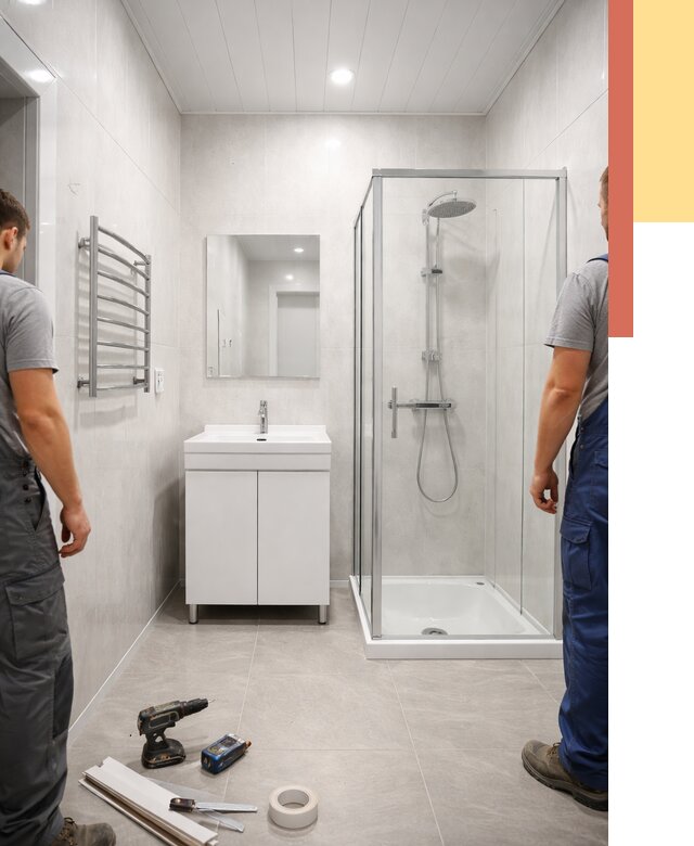 Отделка ванной комнаты панелями ПВХ в Солнечногорске от 4684 руб. за м2 | ОТДЕЛОЧНИК-Слн