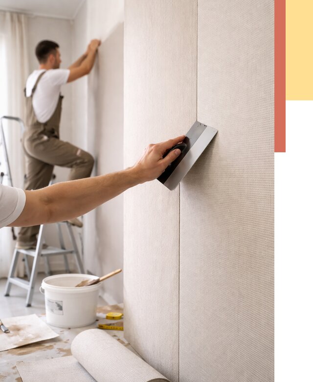 Поклейка текстильных обоев в Солнечногорске от 4684 руб. под ключ | ОТДЕЛОЧНИК-Слн