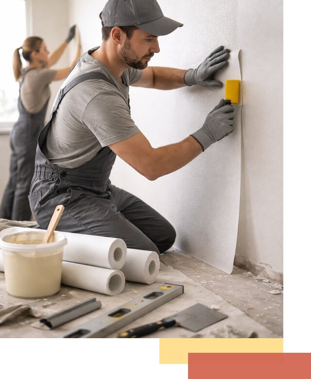 Поклейка стеклообоев профессионально в Солнечногорске