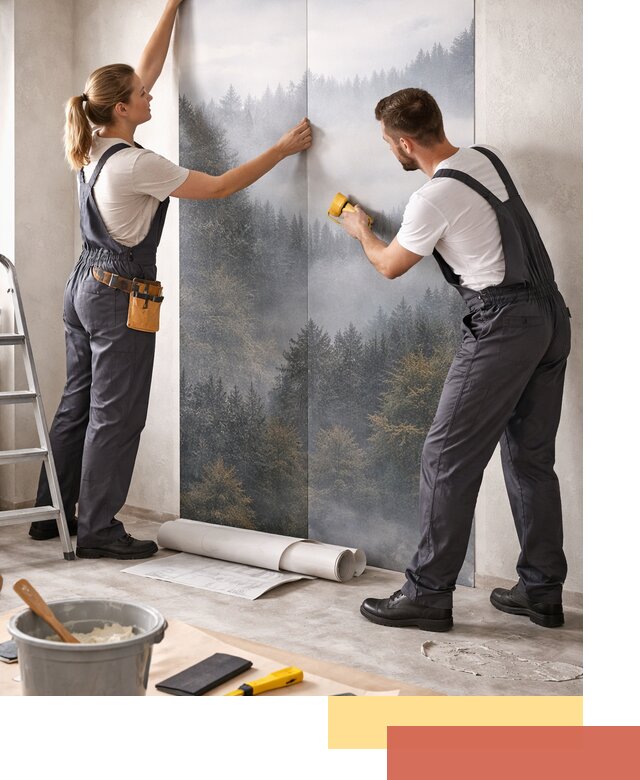 Поклейка фотообоев профессионально в Солнечногорске под ключ