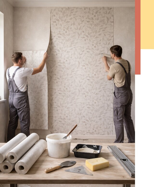 Поклейка обоев с подбором рисунка в Солнечногорске от 3643 руб. | ОТДЕЛОЧНИК-Слн - быстро и недорого