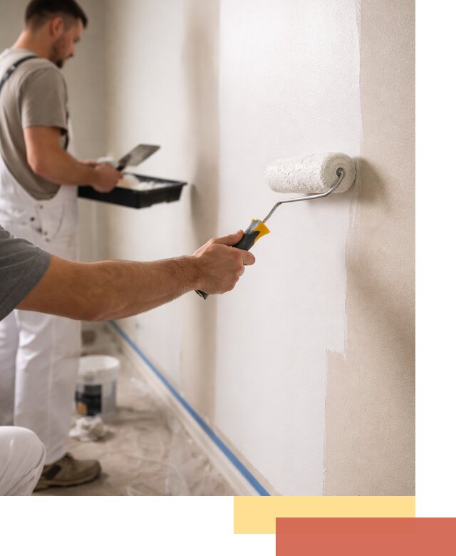 Покраска стен акриловой краской профессионально в Солнечногорске