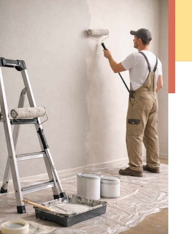 Покраска стен латексной краской в Солнечногорске от 4684 руб. за м2 | ОТДЕЛОЧНИК-Слн