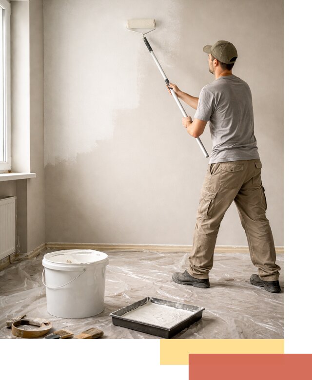 Покраска стен латексной краской в Солнечногорске качественно и быстро