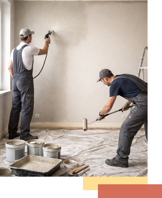 Покраска стен моющейся краской и защита поверхностей в Солнечногорске