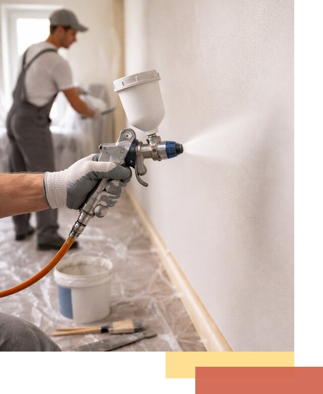 Покраска стен краскопультом в Солнечногорске быстро и качественно