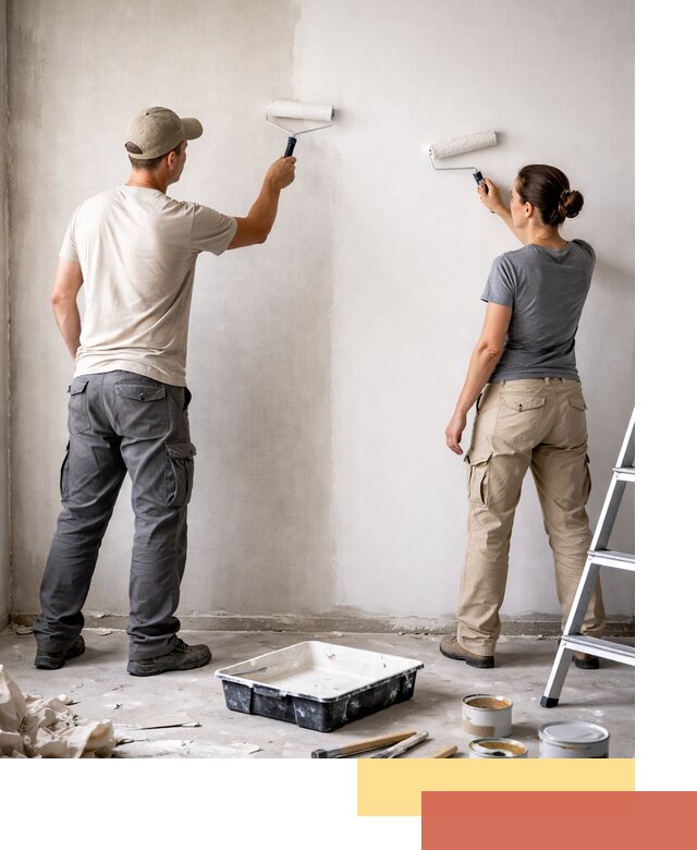 Окраска стен по стеклохолсту в Солнечногорске качественно и долговечно