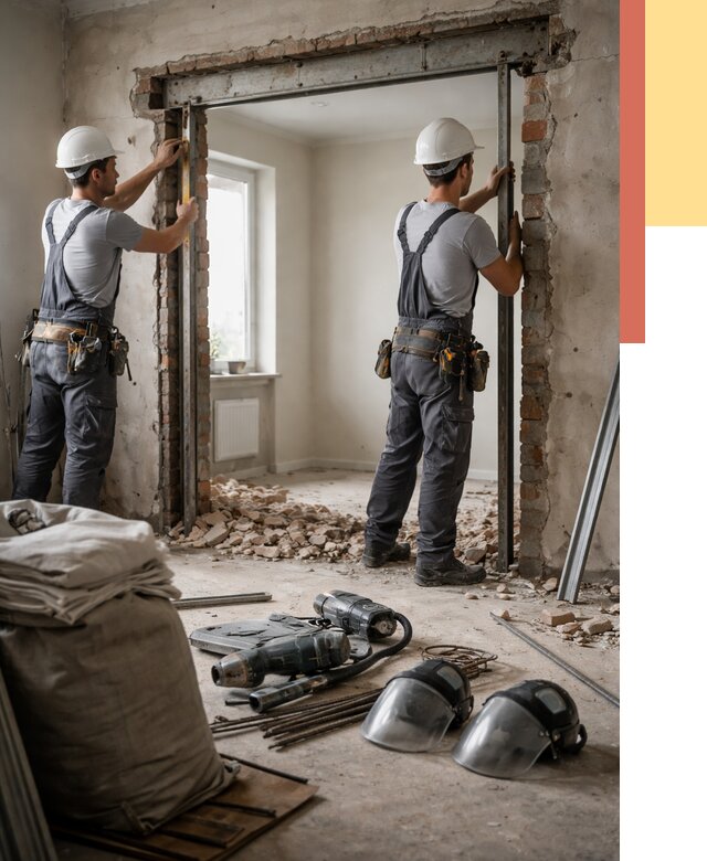 Расширение дверного проема в Солнечногорске от 13010 руб. под ключ | ОТДЕЛОЧНИК-Слн