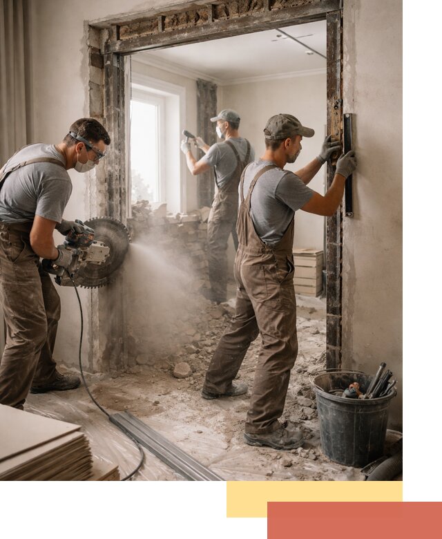 Расширение дверного проема под установку новой двери в Солнечногорске