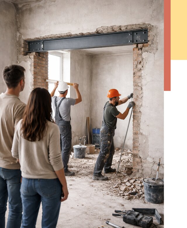 Усиление проема в стене в Солнечногорске от 9888 руб. — усиление дверного проема металлоконструкцией | ОТДЕЛОЧНИК-Слн