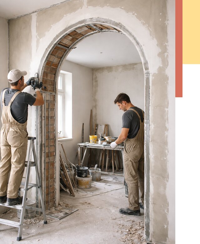 Устройство арочного проема в Солнечногорске от 9888 руб. под ключ — быстро и недорого | ОТДЕЛОЧНИК-Слн