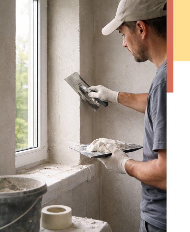 Штукатурка откосов в Солнечногорске от 4684 руб/м² — услуги и выравнивание под ключ | ОТДЕЛОЧНИК-Слн