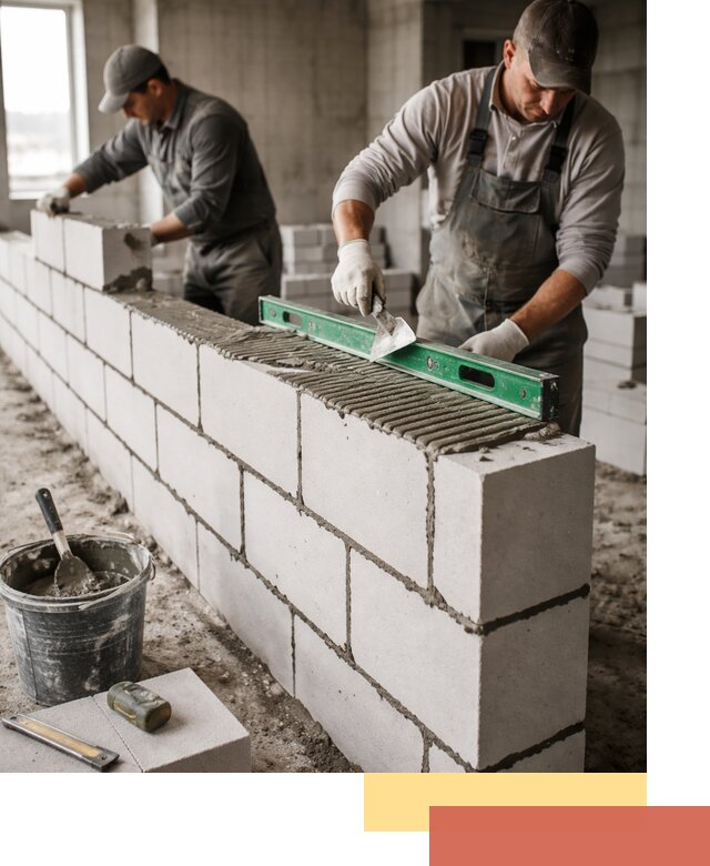 Кладка перегородок из газобетона в Солнечногорске быстро и качественно