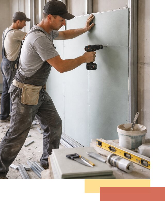 Кладка влагостойких перегородок ПГП в Солнечногорске