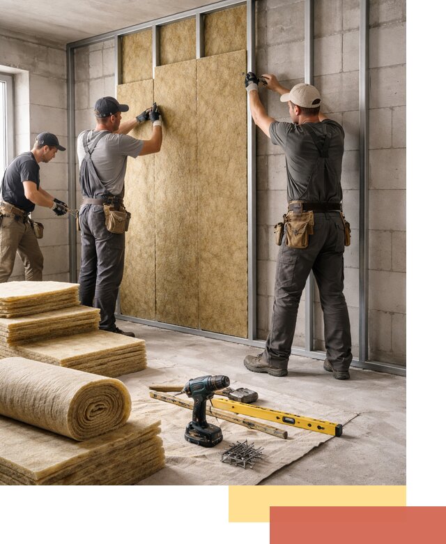 Шумоизоляция перегородок из блоков в Солнечногорске — монтаж и защита шумоизоляцией