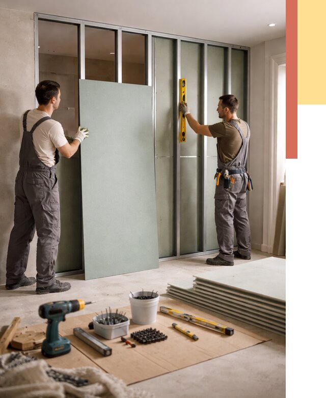 Перегородка из влагостойкого гипсокартона в Солнечногорске от 4996 руб. — монтаж под ключ | ОТДЕЛОЧНИК-Слн