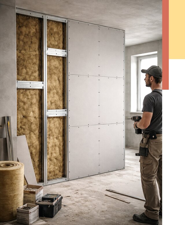 Усиленная перегородка под навеску в Солнечногорске от 13322 руб. — монтаж под ключ | ОТДЕЛОЧНИК-Слн