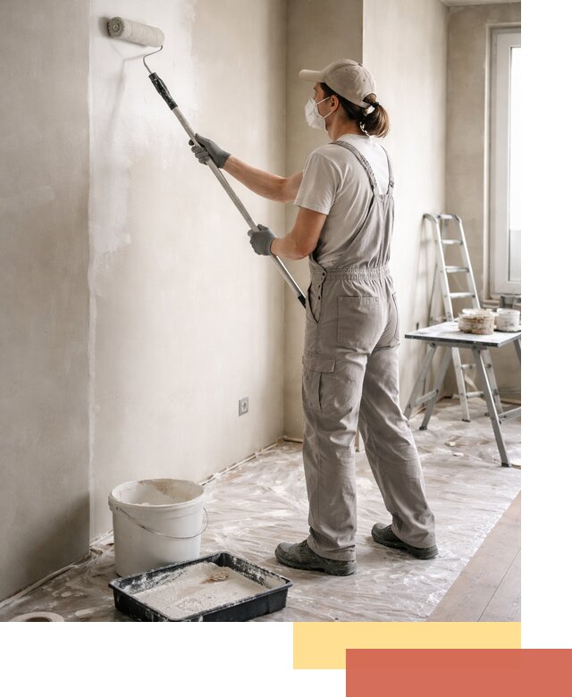 Покраска перегородок из гипсокартона в Солнечногорске качественно и недорого