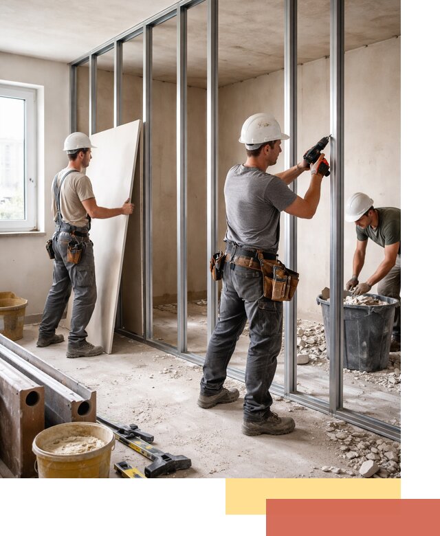 Перенос гипсокартонной перегородки в Солнечногорске профессионально и быстро