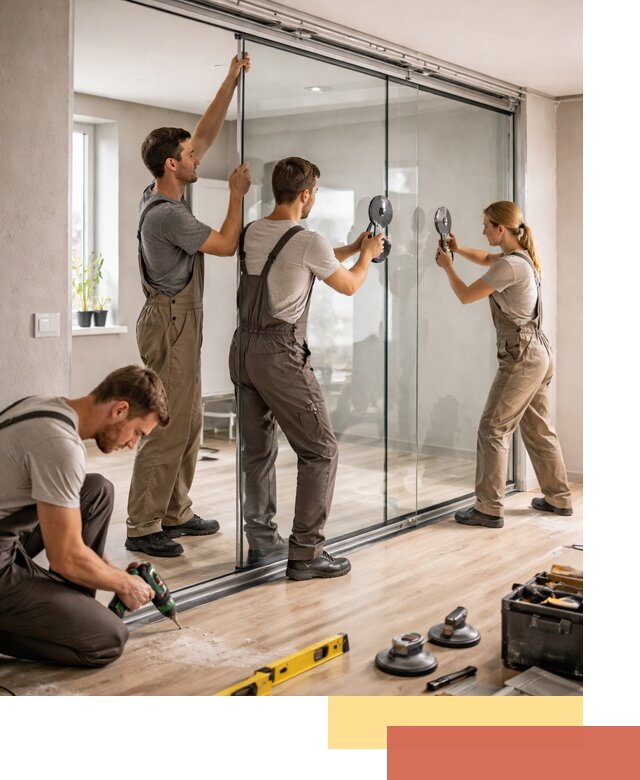 Изготовление стеклянных перегородок на заказ в Солнечногорске