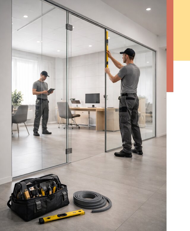 Цельностеклянные перегородки под ключ в Солнечногорске от 9888 руб. — монтаж и цены | ОТДЕЛОЧНИК-Слн