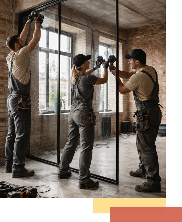 Стеклянные перегородки лофт — изготовление и монтаж в Солнечногорске