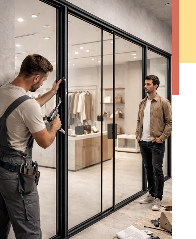 Стеклянные перегородки для магазинов в Солнечногорске от 8535 руб. под ключ | ОТДЕЛОЧНИК-Слн